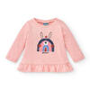 Charanga Camiseta de bebé rosa bunny