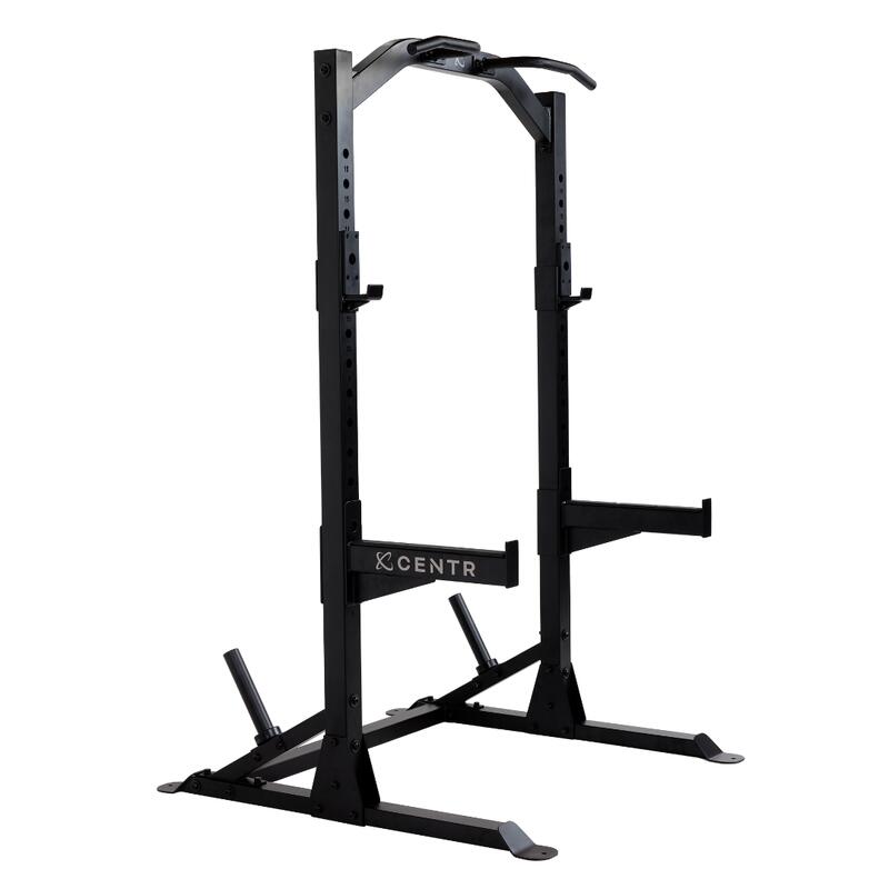 Rack Squat Barre Traction Réglable Cage Squat Power Rack 400kg - Station Musculation Barre Traction EN957 équipement Sportif Certifié
