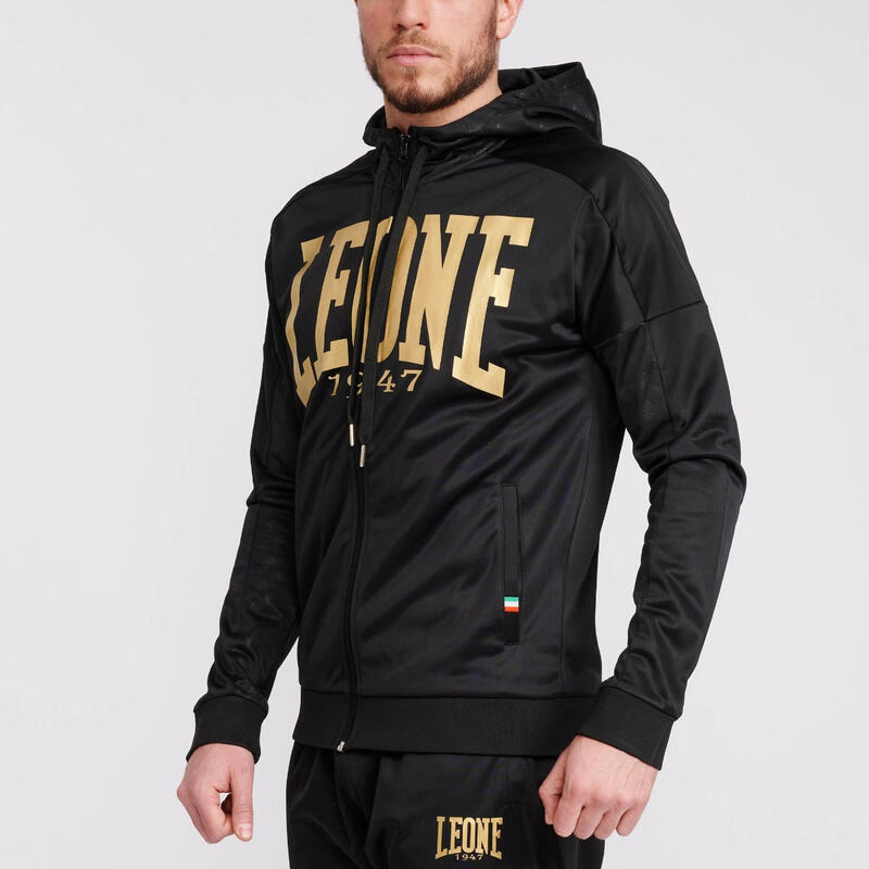 Sudadera con capucha Adulto Deportes Combate Leone 1947 DNA negro