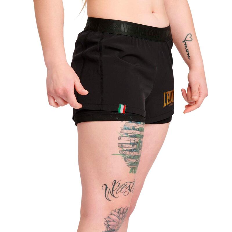 Pantalón corto Short Adulto MMA Leone 1947 mujer DNA negro