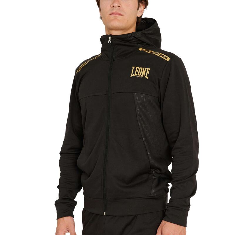 Sudadera con capucha Adulto Deportes Combate Leone 1947 DNA SMALL negro