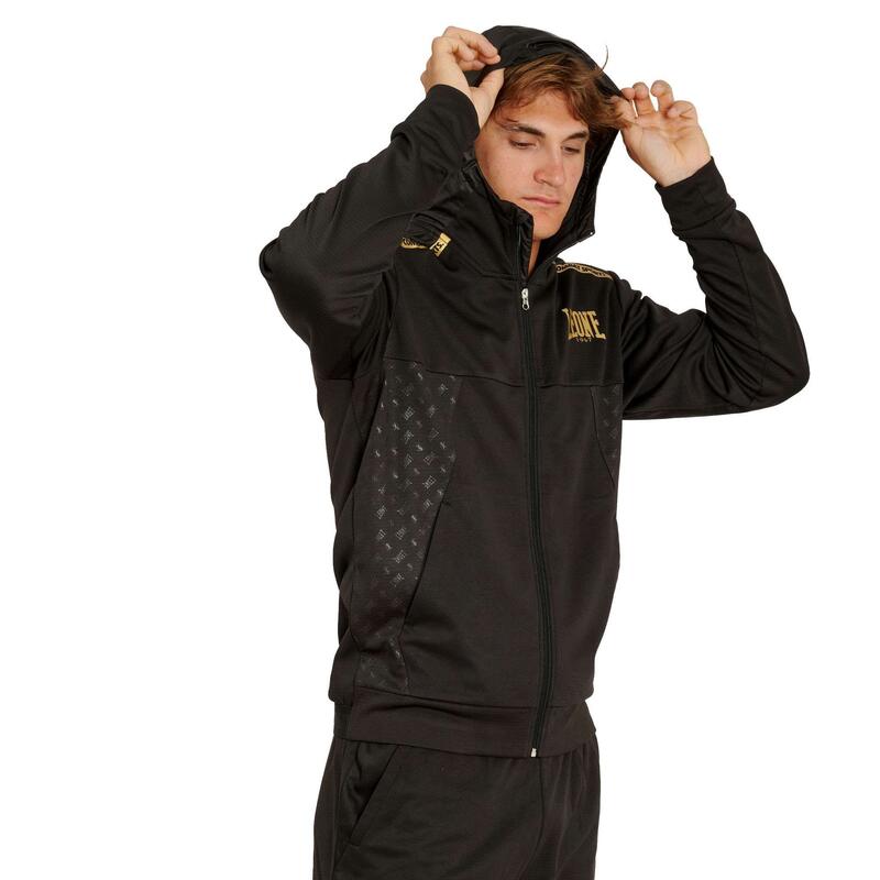 Sudadera con capucha Adulto Deportes Combate Leone 1947 DNA SMALL negro