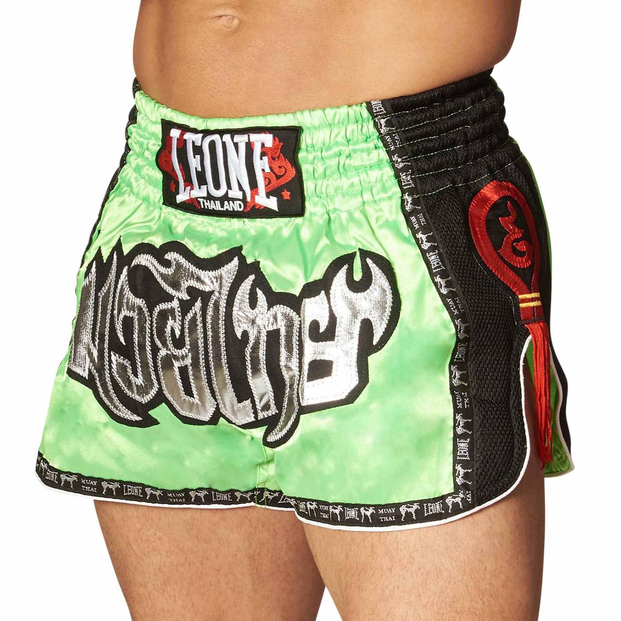 LEONE 1947 Calções de Muay Thai para adultos Leone 1947 BANGKOK verde