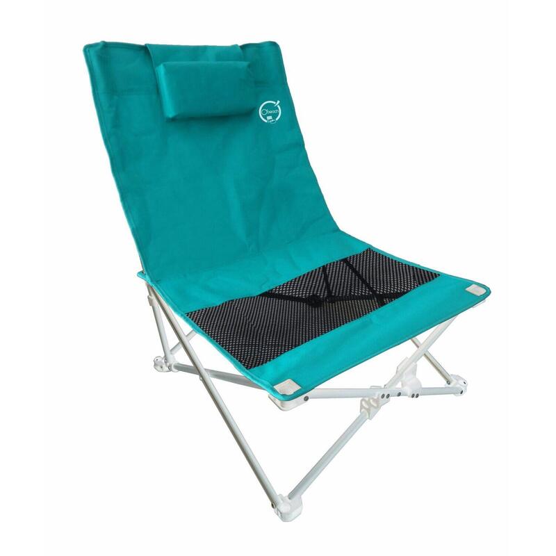 Siège de plage pliable O'Sun - Bleu turquoise - Sac transport inclus
