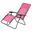 Fauteuil de camping relax multi positions - Rose