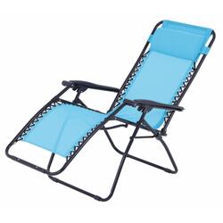 Fauteuil de camping relax multi positions - Bleu