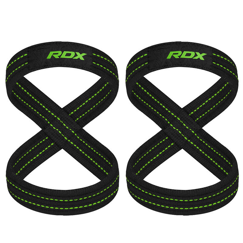 Curea RDX Figure-8 pentru haltere, bumbac rezistent, Verde militar S