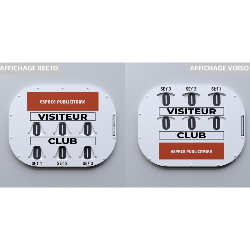 Tableau de score manuel - Modèle CLIPTEC RECTO-VERSO