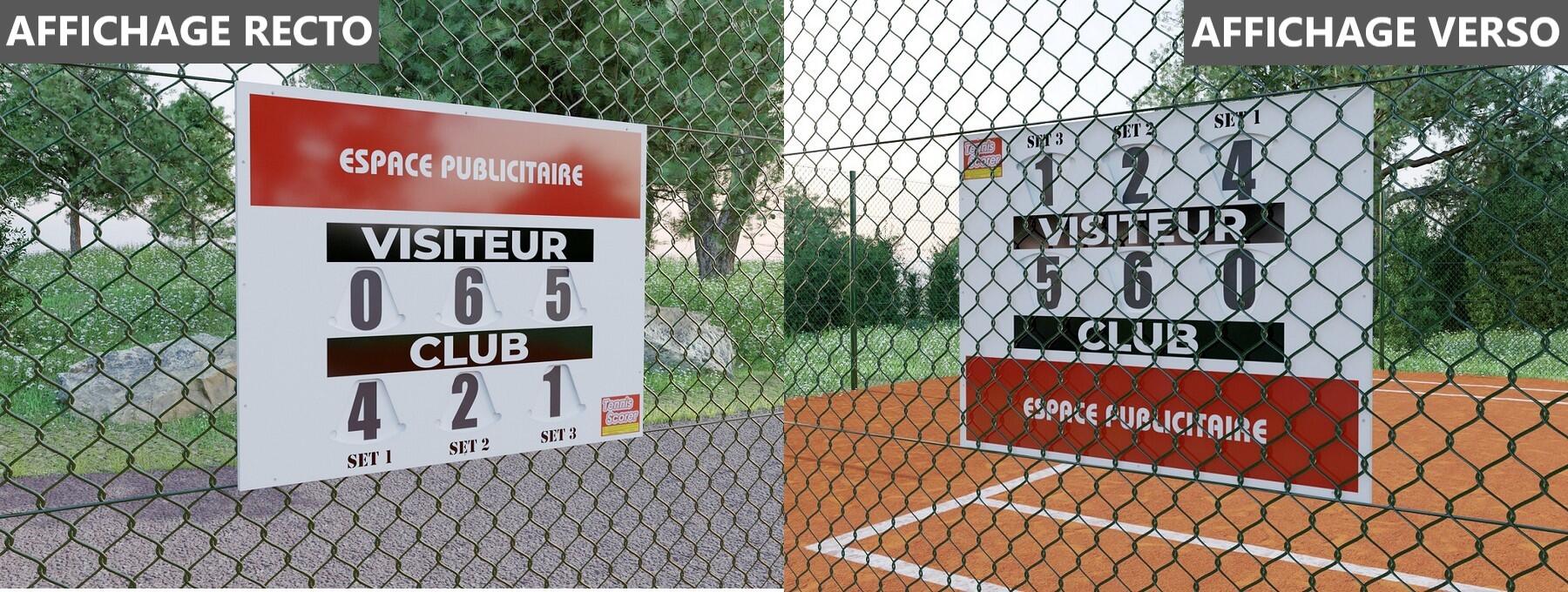 Handmatig scorebord - COMPACT DUBBELZIJDIG MODEL 2/5