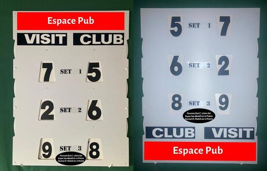Spielstandanzeiger - DOPPELSEITIGES PADEL MODELL