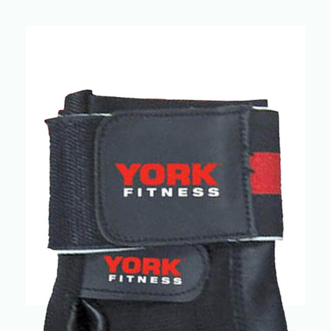 York Fitness Leather Weight Lifting Gloves with Wrist Wrap 3/3