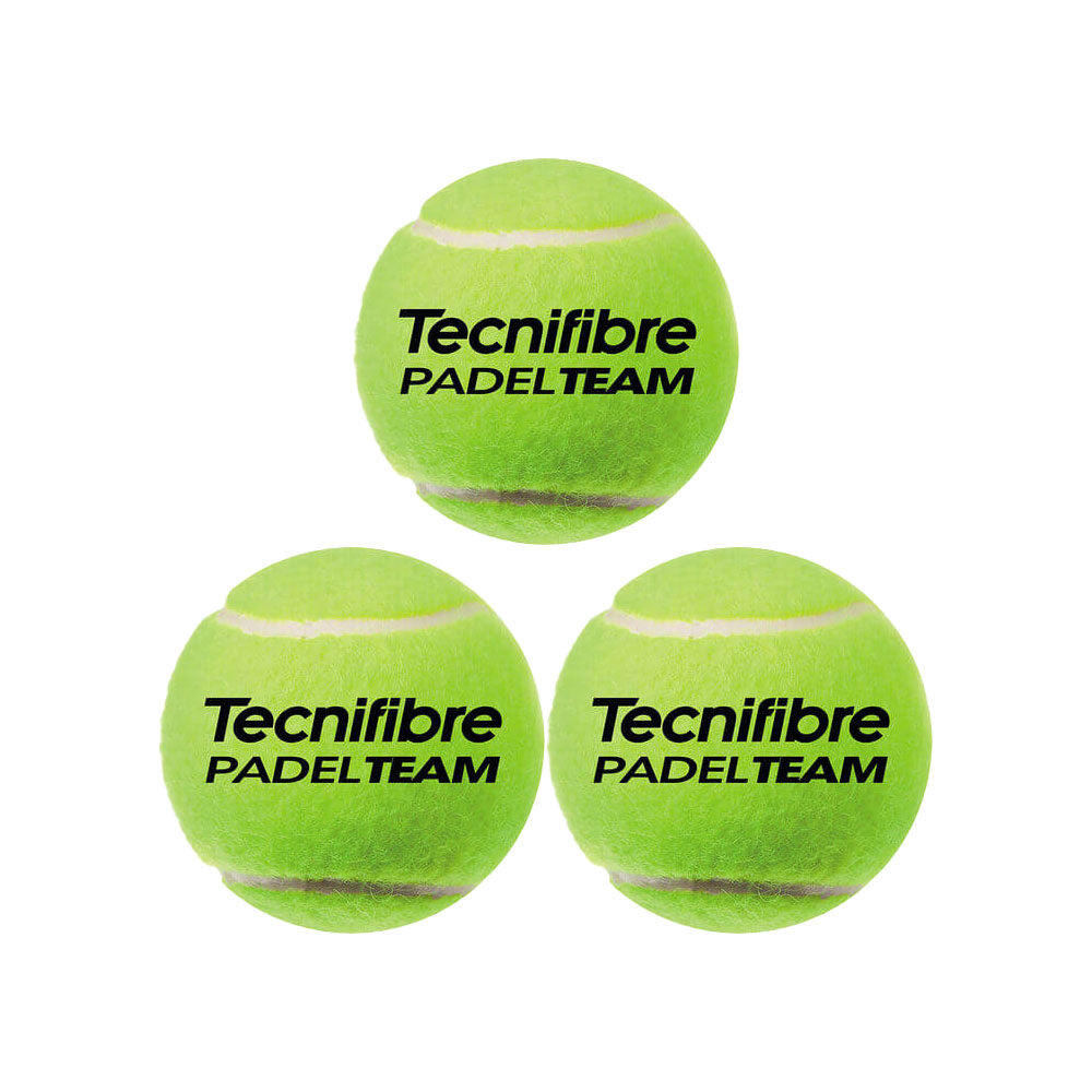 Tecnifibre Padel Tennis Team Balls - Tube of 3 3/3