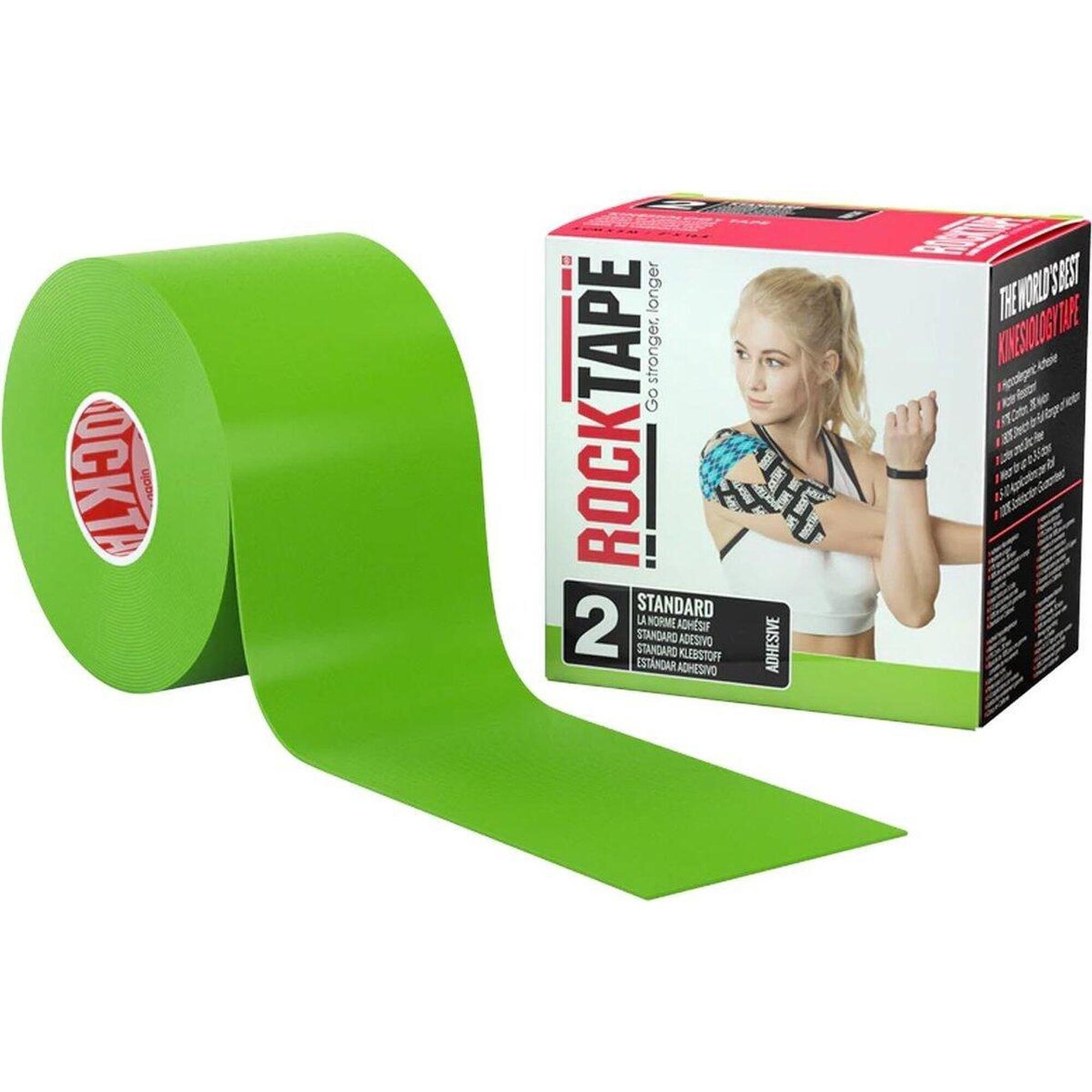Rocktape - Bande De Kinésiologie Rocktape - H2o (5cm X 5m) Pour Athlètes - Noir - Bande De Kinésiologie - Vert - 5 M - Decathlon