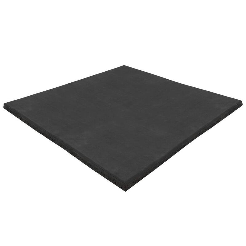 Carrelage de sol sportif noir - 100x100 cm - 15 mm - EPDM