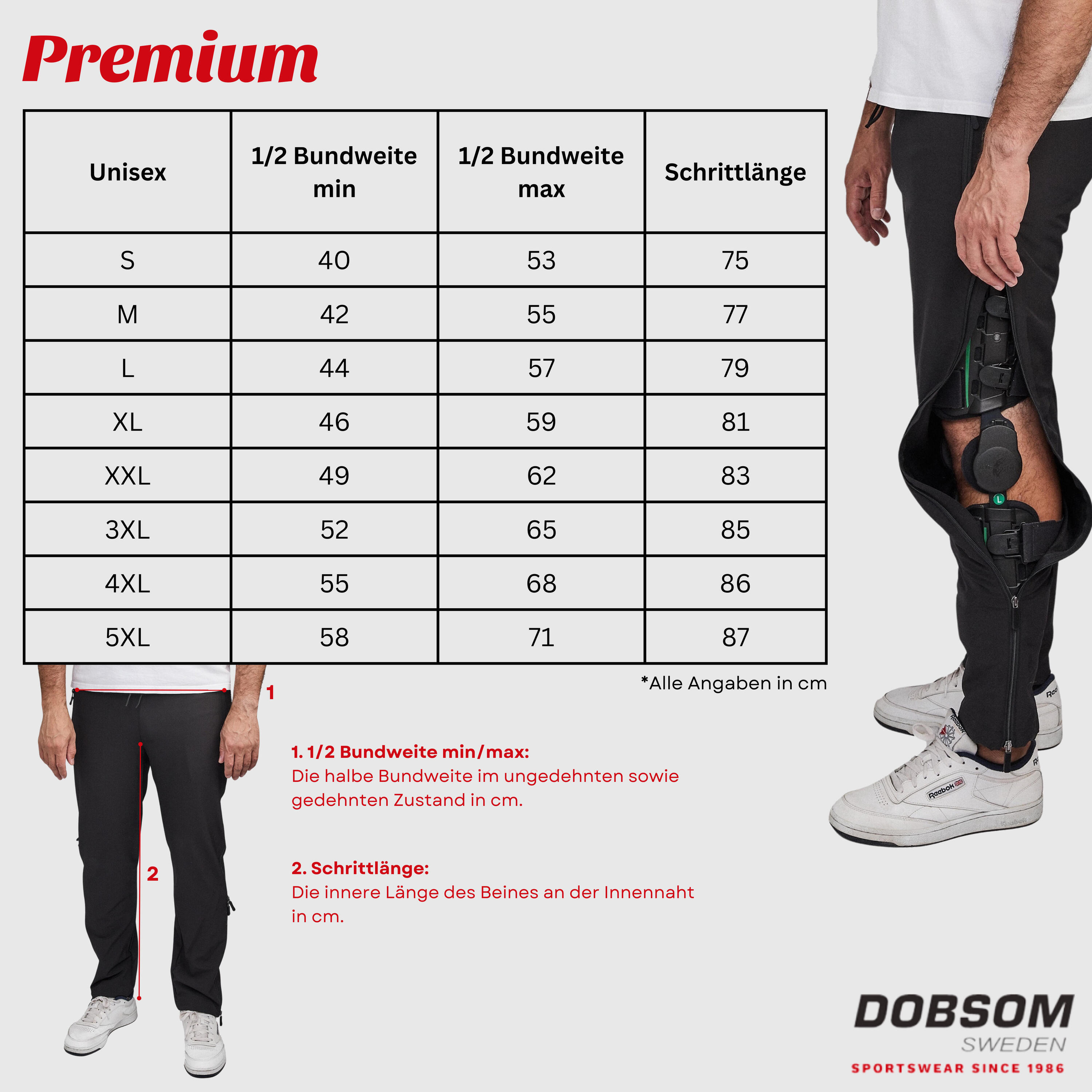 Dobsom Premium Reha Hose für Damen und Herren | Überziehhose | Seitlich zu öffne 7/7