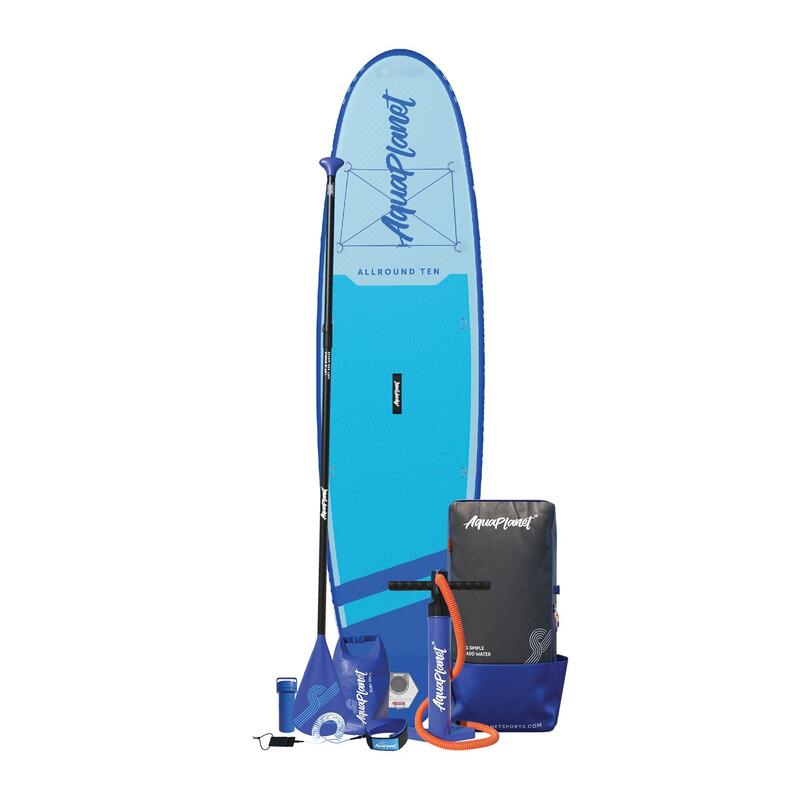 AQUAPLANET Opblaasbare Sup I Stand Up Paddle Board Kit - AllRound Ten blauw