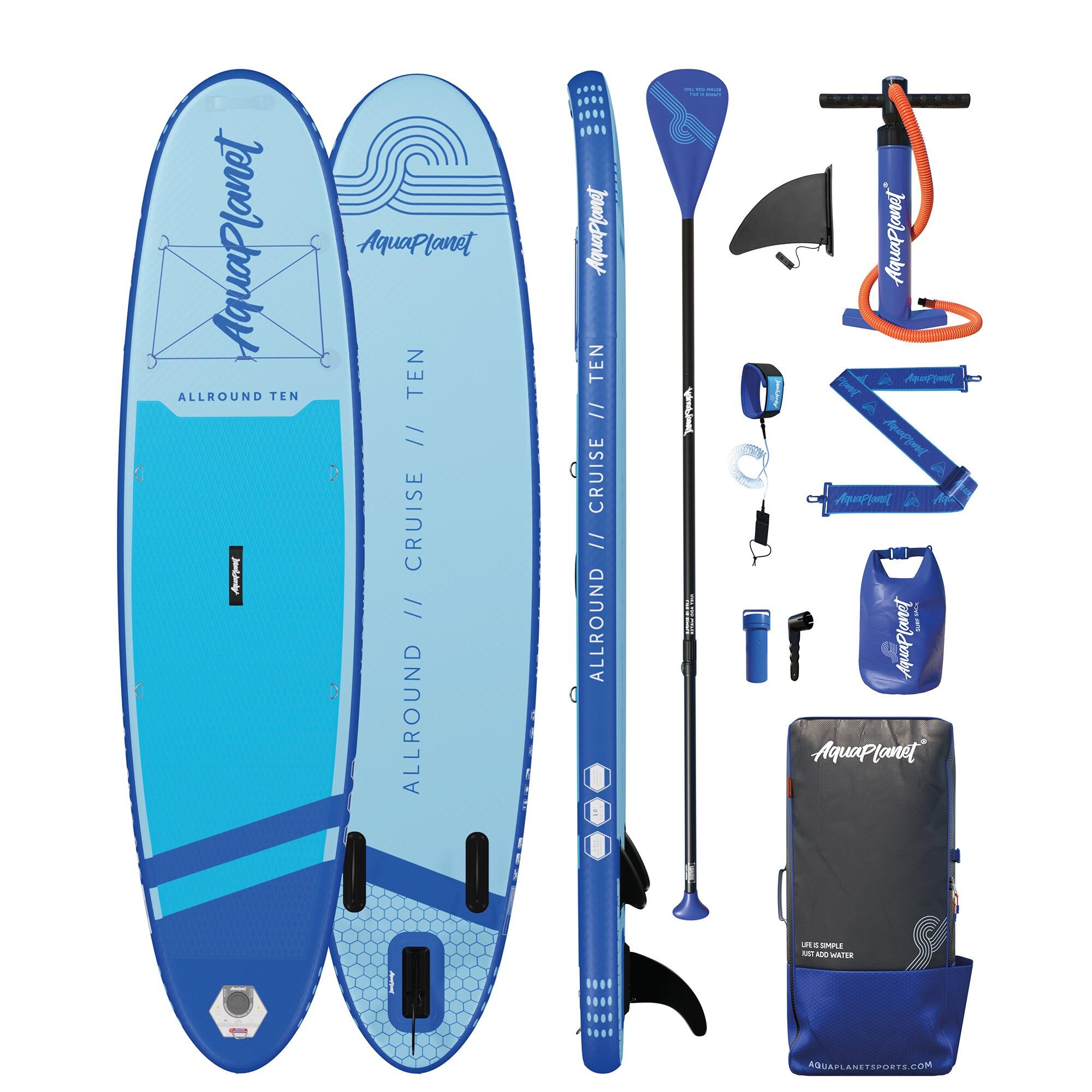 AQUAPLANET Aquaplanet ALLROUND TEN 10’ Inflatable Paddle Board Package - Blue