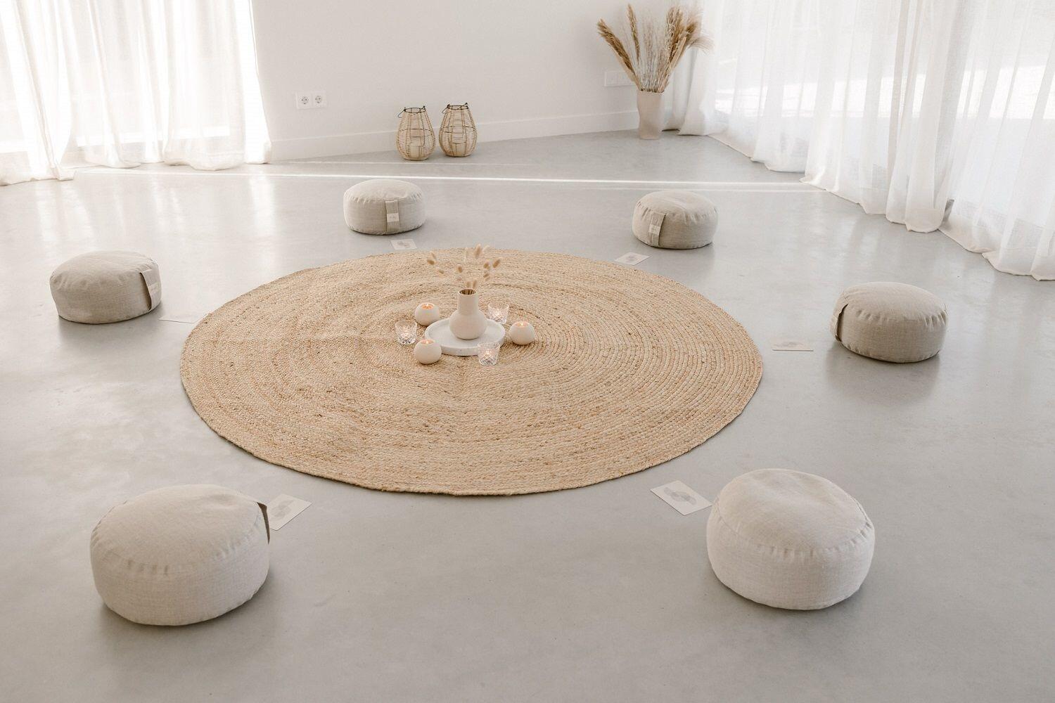 Meditatiekussen eco hennep rond - Pure 5/5