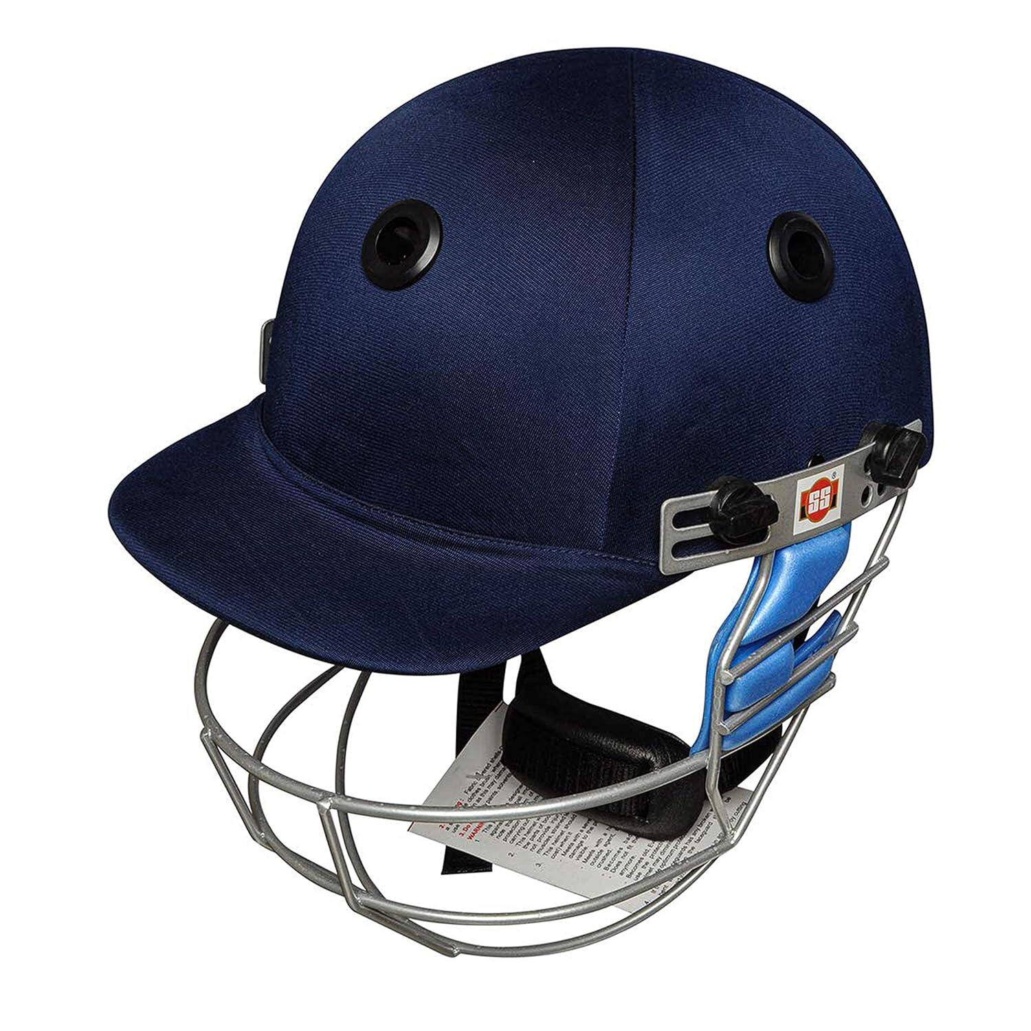 SS TON SS Gutsy Cricket Helmet | Navy Blue | Mild Steel Grill | Eva Padding