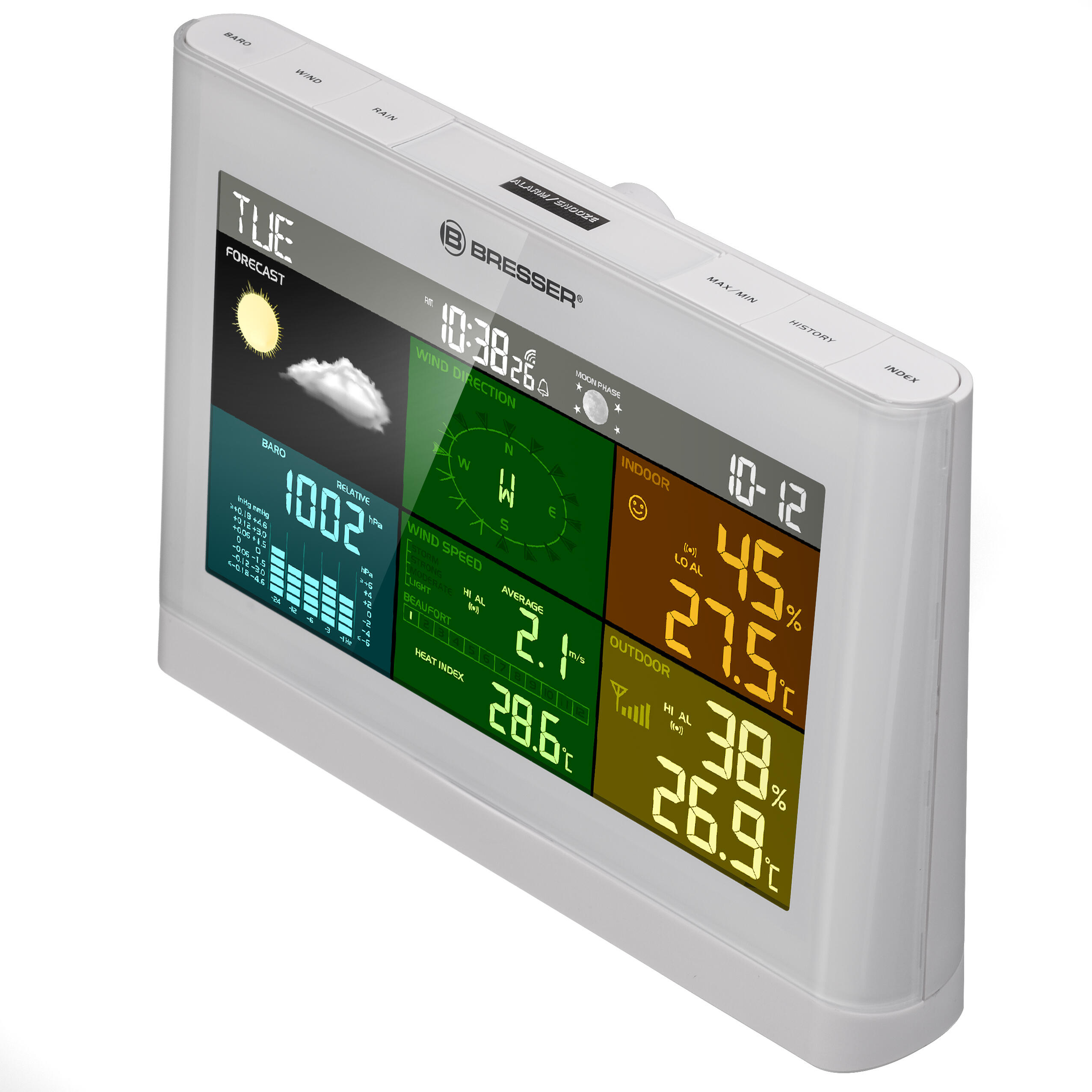 Centrale météo 5-en-1 Comfort BRESSER avec Écran en Couleurs 4/7
