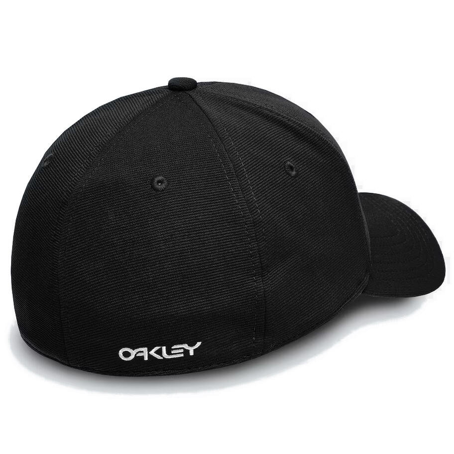 Oakley 6 PANEL STRETCH METALLIC HAT - BLACK/AMERICAN 2/3