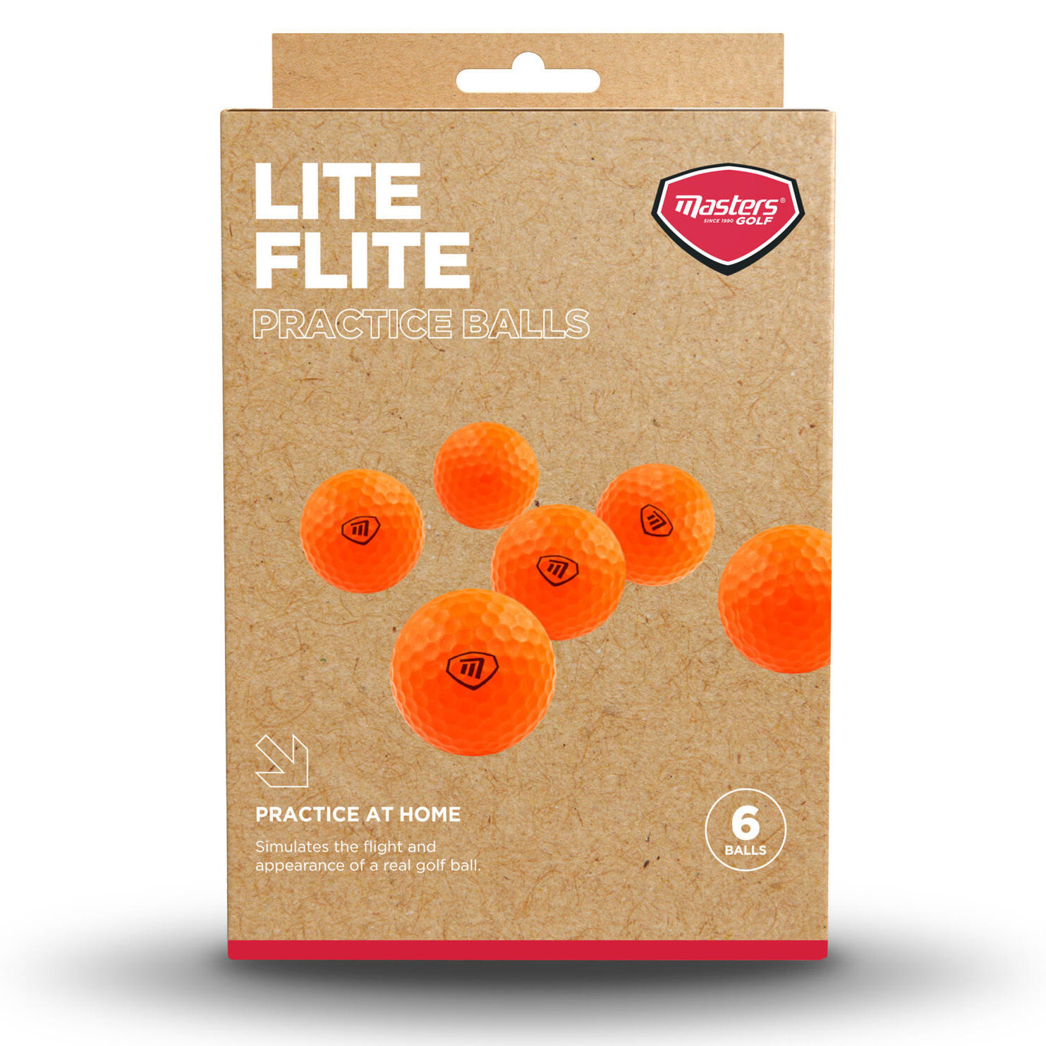 Masters Lite-Flite Foam Balls 6pk - Orange 1/3