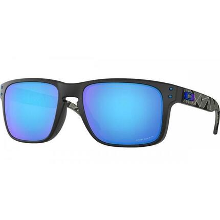 Oakley Holbrook Masken-Sonnenbrille blau/schwarz mit Etui
