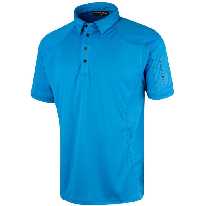 ISLAND GREEN ISLAND GREEN - MENS POLOSHIRT Sky Azure