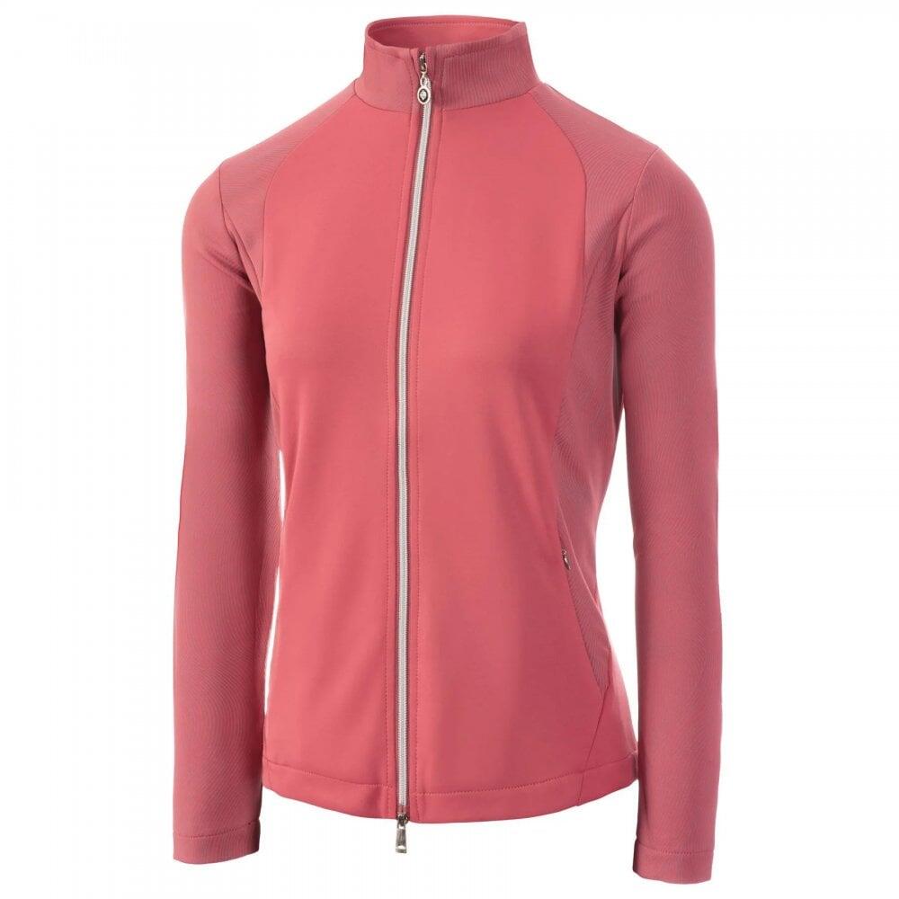 Island Green Ladies Lined Layering Top - Pink/Grey 1/4