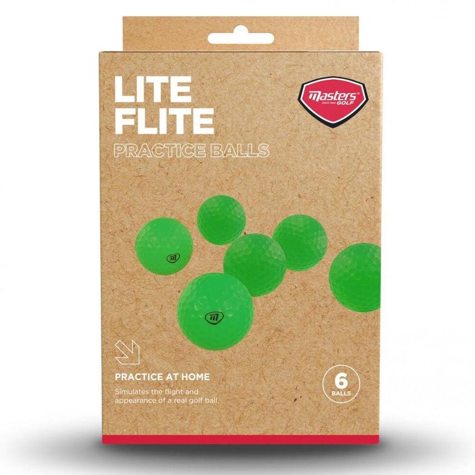 Lite Flite Foam Balls Green Pack 6 MASTERS GOLF Decathlon