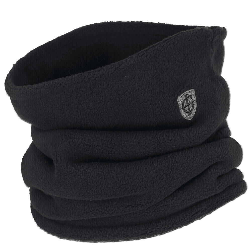 ISLAND GREEN ISLAND GREEN DOUBLE LAYER FLEECE NECK WARMER - BLACK / CHAR