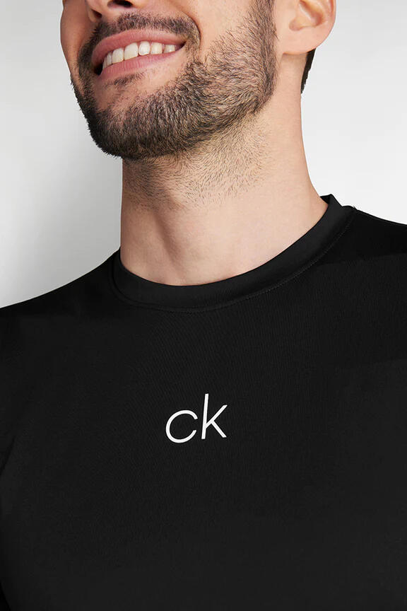Calvin Klein BASELAYER WITH CK CHEST PRINT - Black 3/3