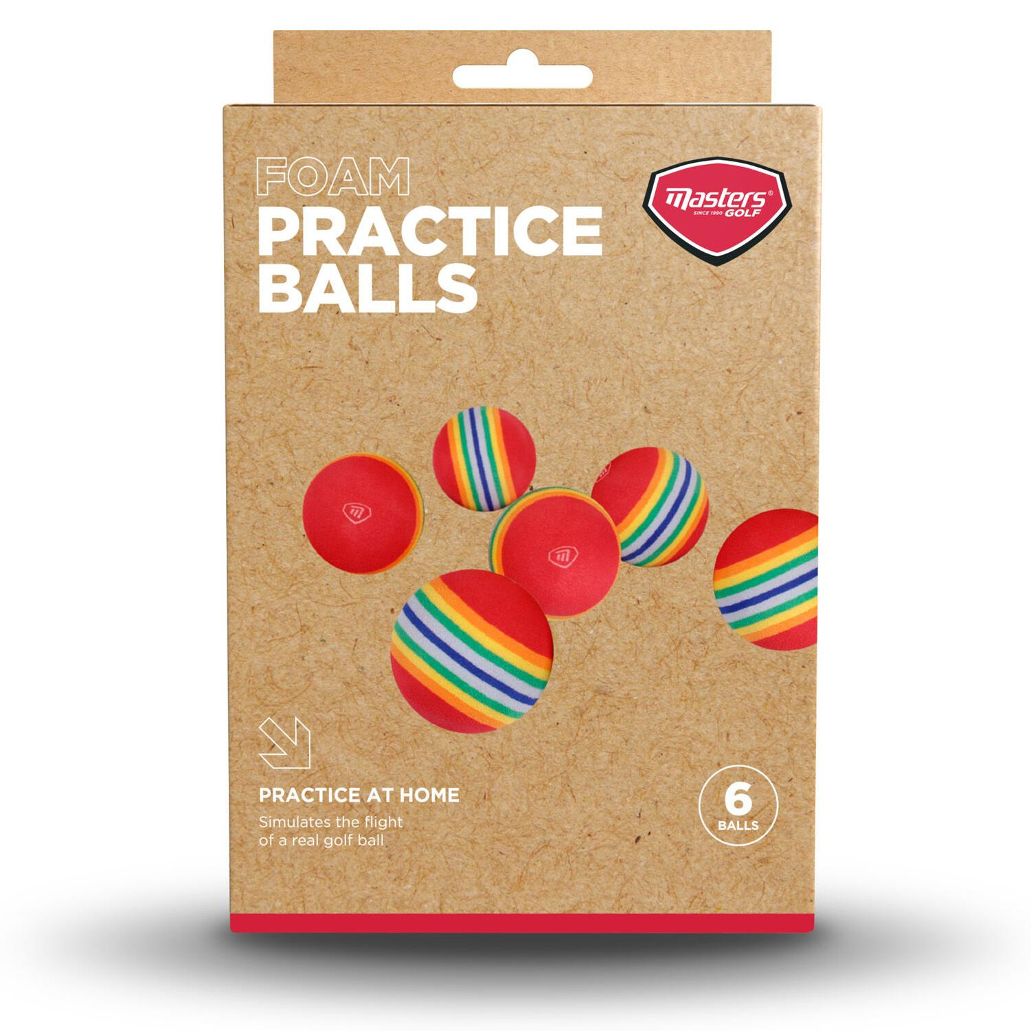 MASTERS GOLF Masters Foam Practice Balls - 6 Pack