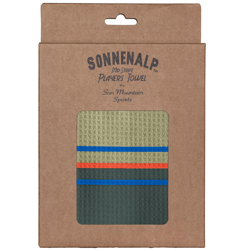 Sonnenalp Mid Stripe Towel Loden-Moss-Inferno 2/3