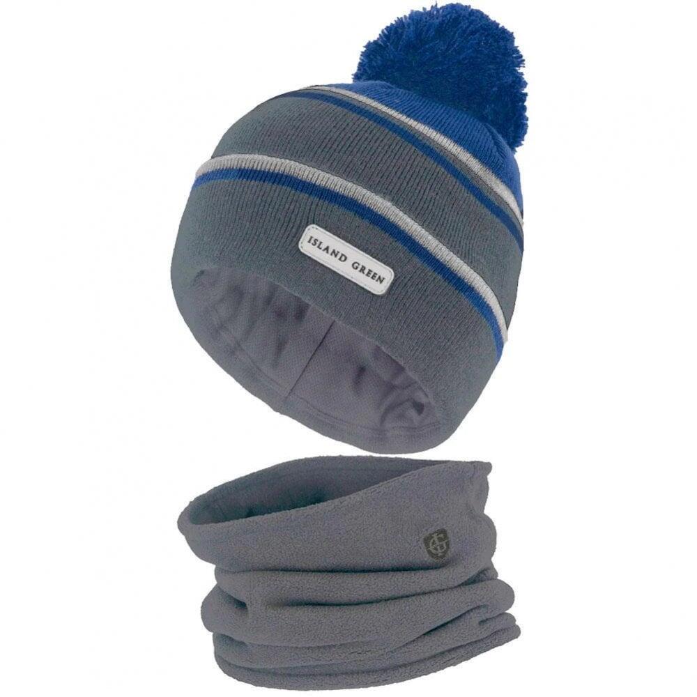 Mens Knitted Beanie Hat & Neck Warmer Box Set 1/3