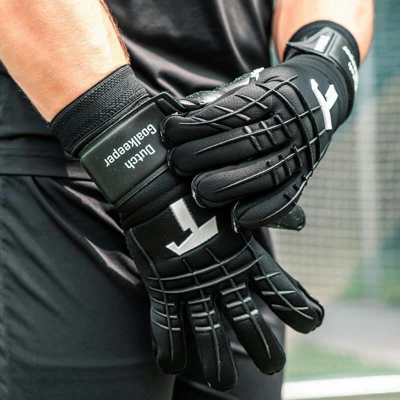 Keepershandschoenen voetbal volwassen Black Beast 3.0 Fingersave