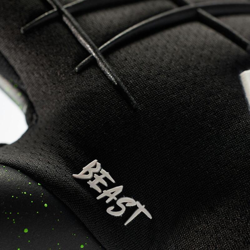 Keepershandschoenen voetbal volwassen Black Beast 3.0 Fingersave