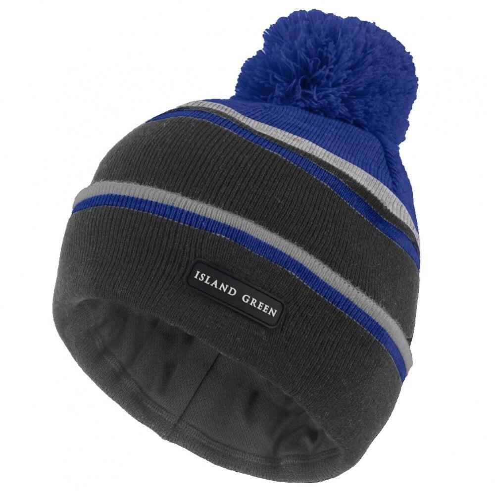 ISLAND GREEN Island Green Mens Knitted Golf Bobble Hat