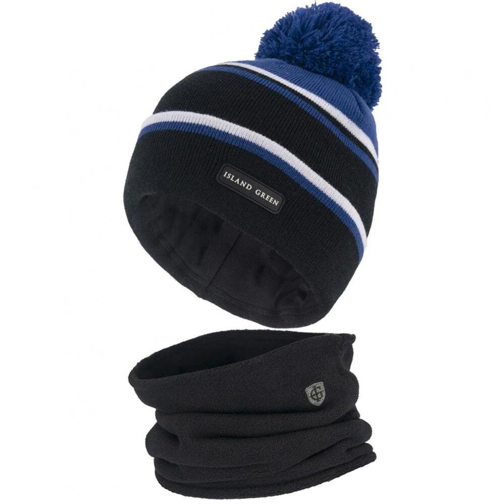 Mens Knitted Beanie Hat & Neck Warmer Box Set 1/5