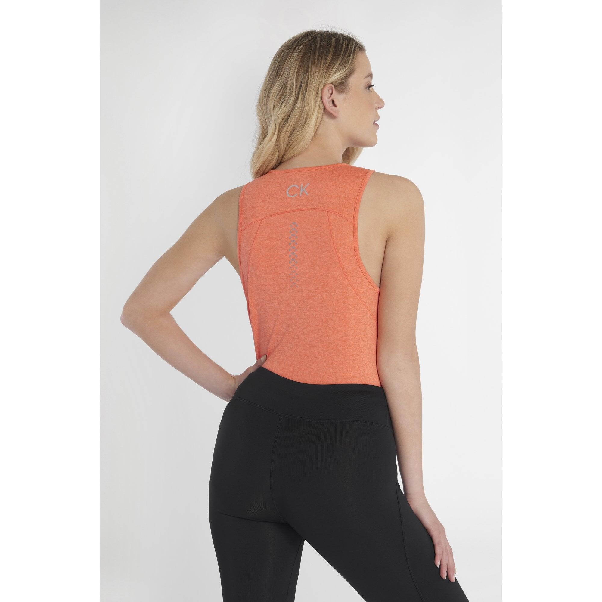 Calvin Klein Ladies RELAX SLEEVELESS TANK TOP Coral Marl 4/5