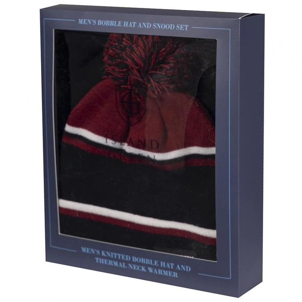 Mens Knitted Beanie Hat & Neck Warmer Box Set 3/5