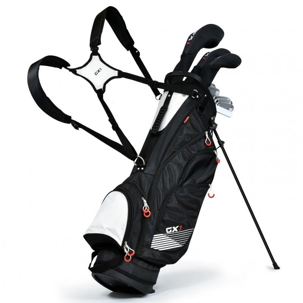 MASTERS GOLF GX1 Gents RH Steel Clubpack S/Bag Blk/Grey