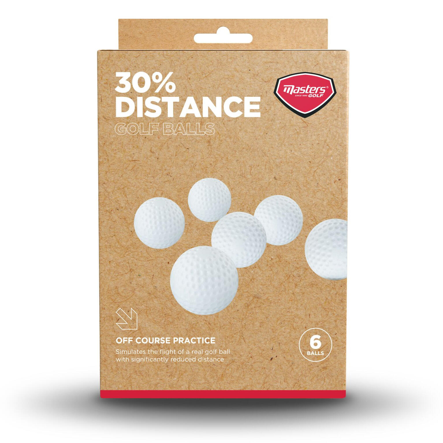 MASTERS GOLF Masters 30% Distance Golf Balls - 6 Pack