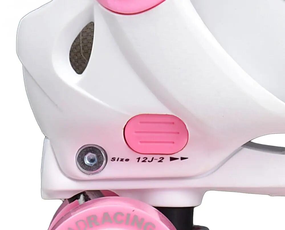 Storm White/Pink Quad Roller Skates 3/3