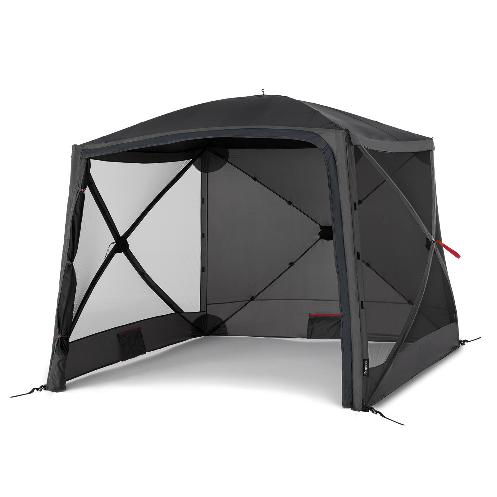 Qeedo - Abri De Camping Instantané - 2,4 X 2,1 M - Protection Uv80 - Quick Hub Square - Abris - Gris - 245cm - Decathlon