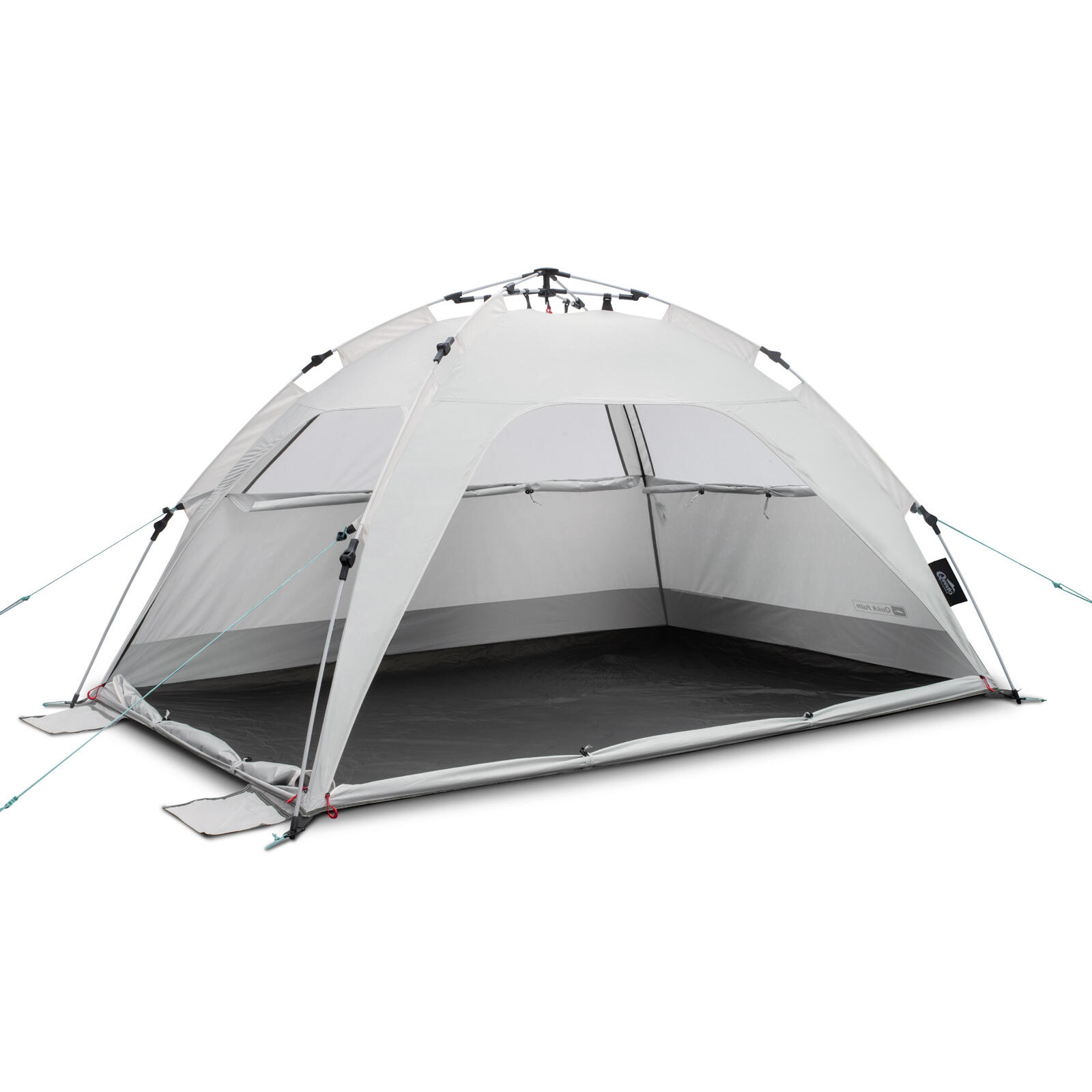QEEDO Strandmuschel Pop Up Quick Palm Strand Sandgrey Schnellaufbau UV80+ qeedo