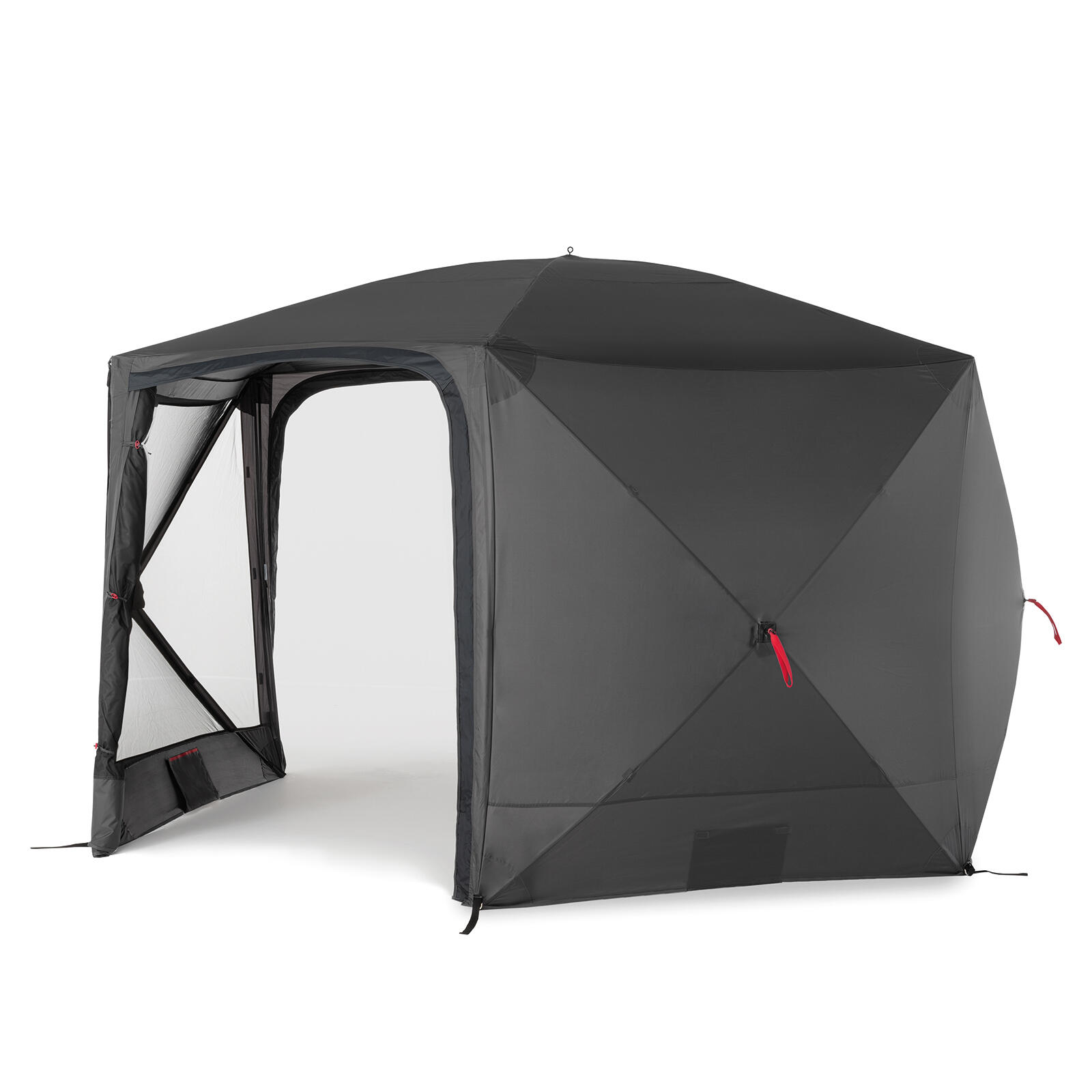 Qeedo - Abri De Camping Instantané - 3,7 X 2,2 M - Protection Uv80 - Quick Hub Hex - Abris - Gris - Decathlon