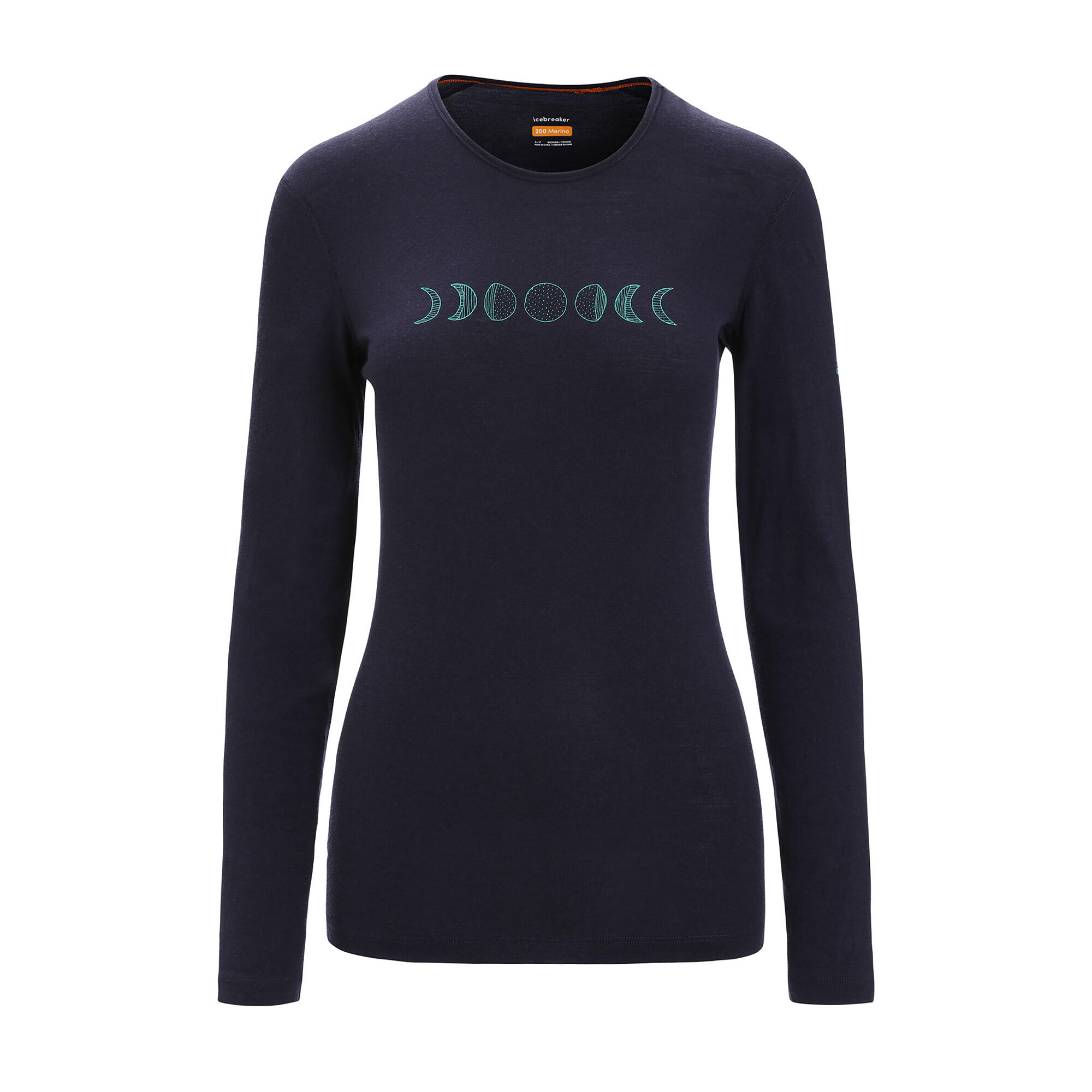 ICEBREAKER Icebreaker 200 Oasis Crewe Moon Phase Thermo-T-Shirt für Damen