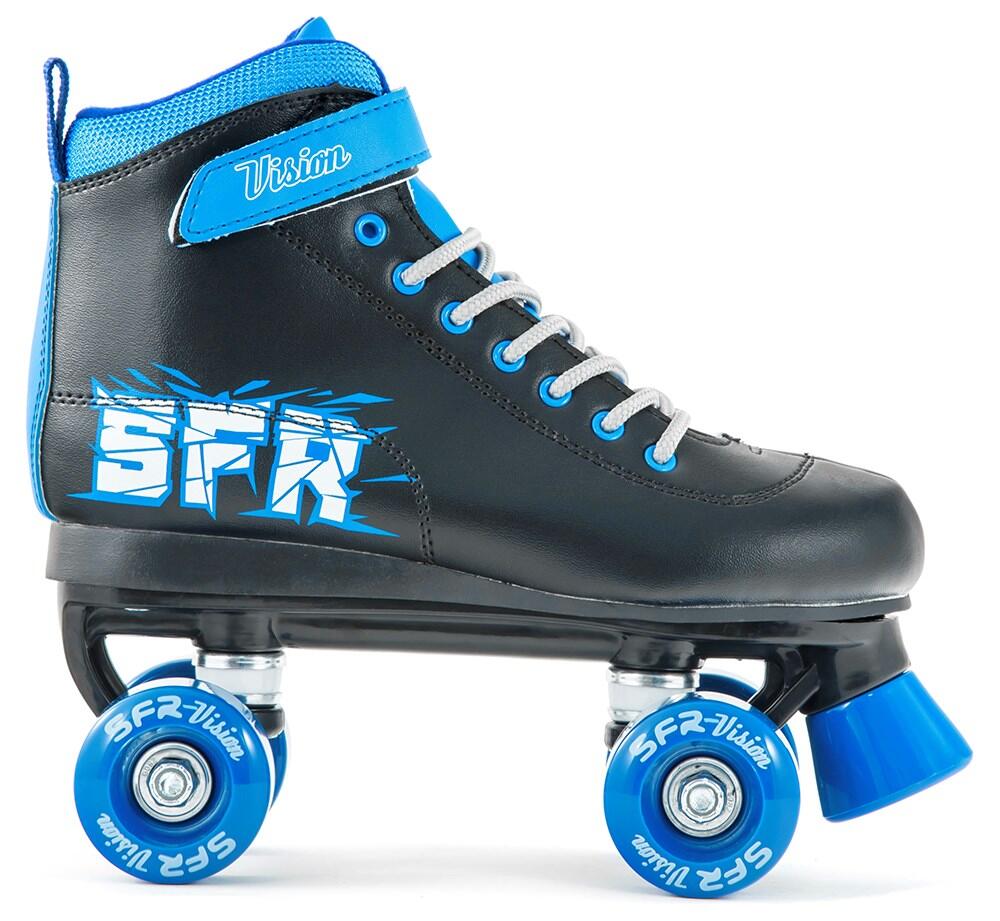 SFR Vision II Black/Blue Kids Quad Roller Skates