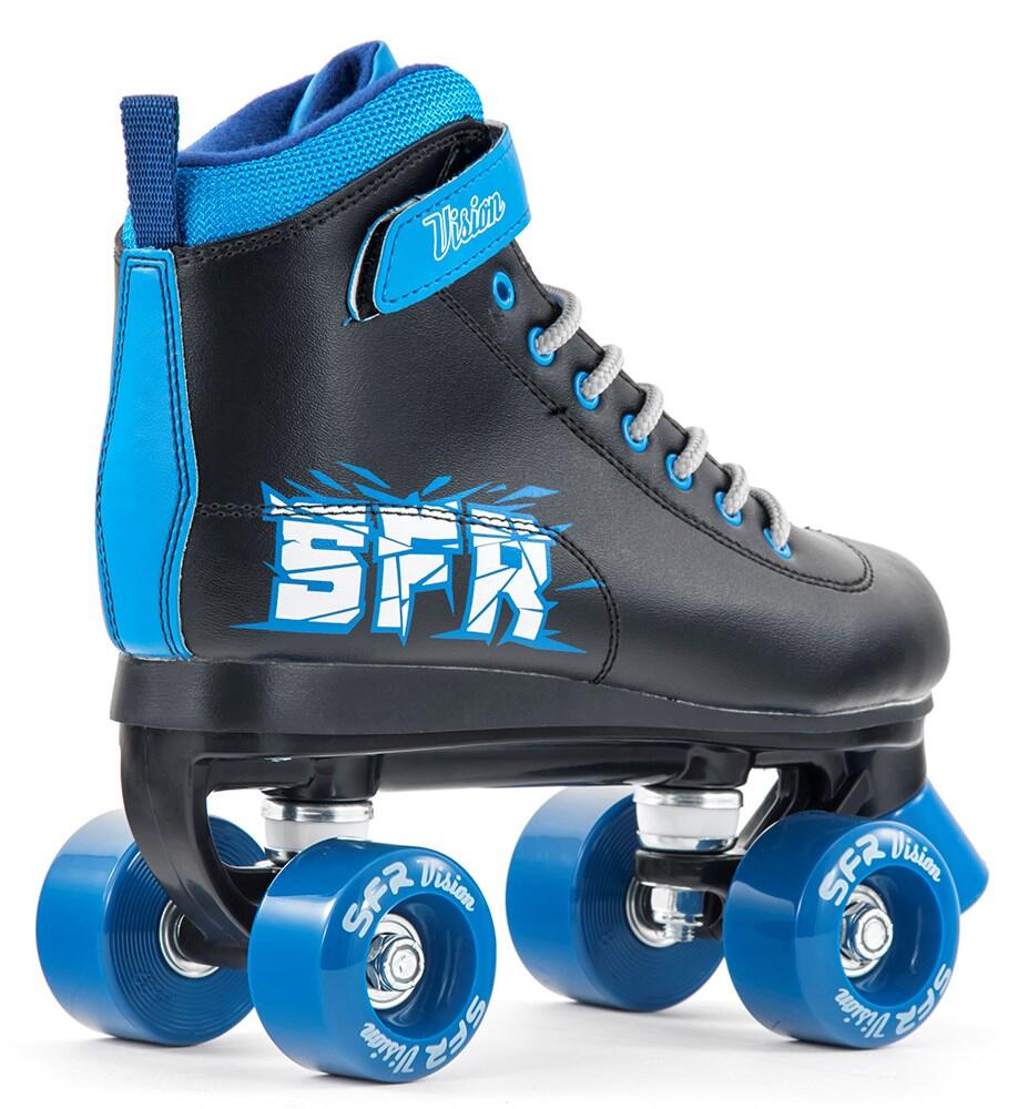 Vision II Black/Blue Kids Quad Roller Skates SFR SKATES Decathlon